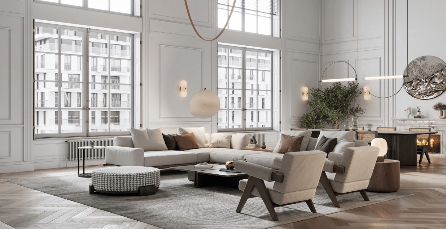 Living Area with furniture